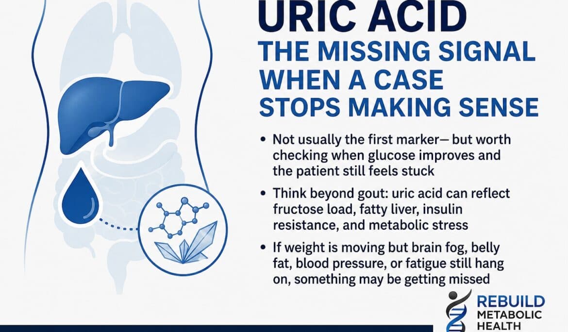 Uric acid as a signal of incomplete metabolic recovery — clinical commentary from Travis Woodley
